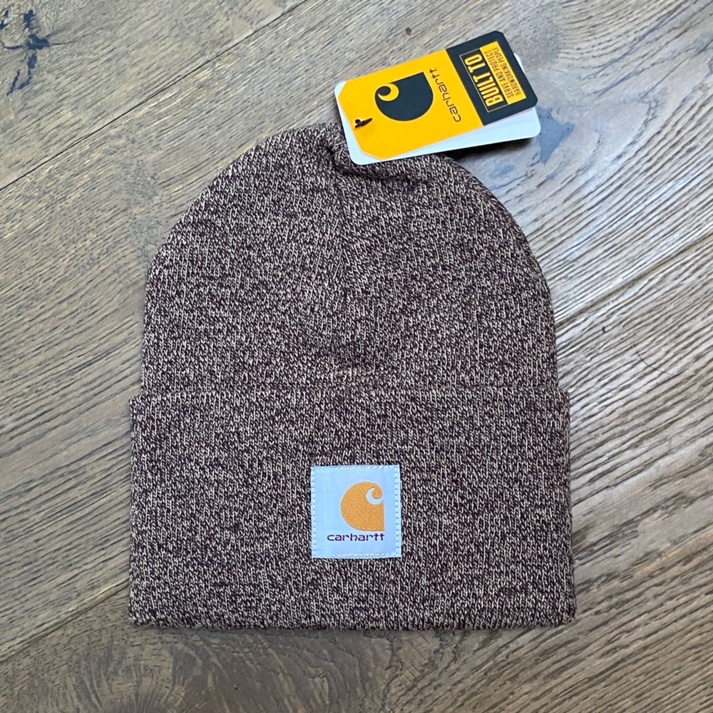 Carhartt Unisex Acrylic Watch Hat, Dark Brown/Sandstone, O/S